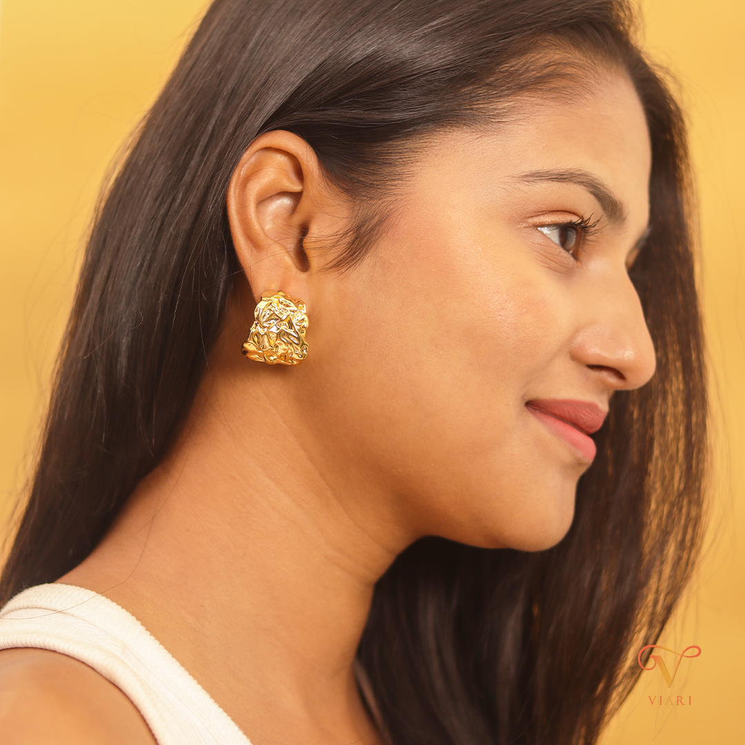 Chunky Hoop Earrings - Gold