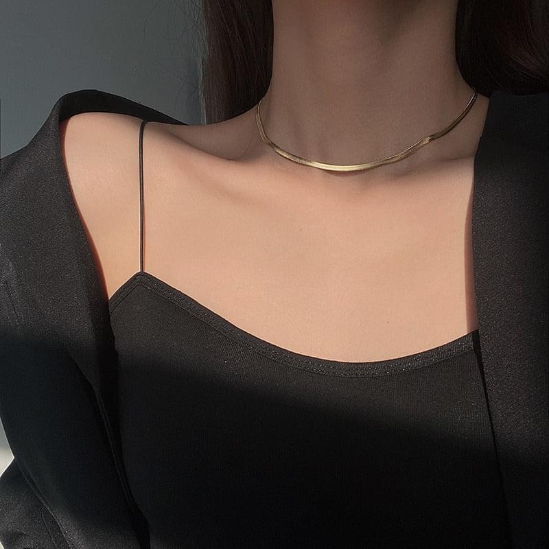 Alice Layered Herringbone Necklace