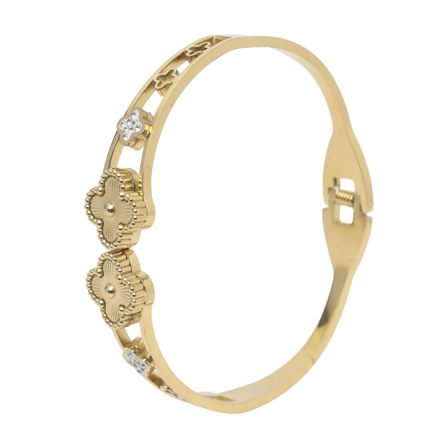 Clover Bangle with Cz