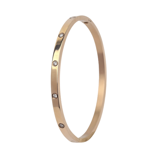 Dainty Classic Bangle with Stones