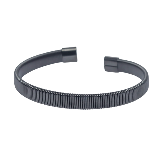 Stackable Cuff Bangle - Black