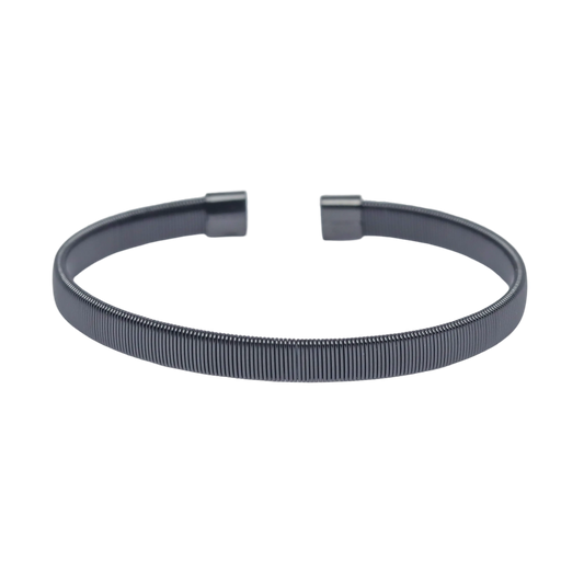 Stackable Cuff Bangle - Black