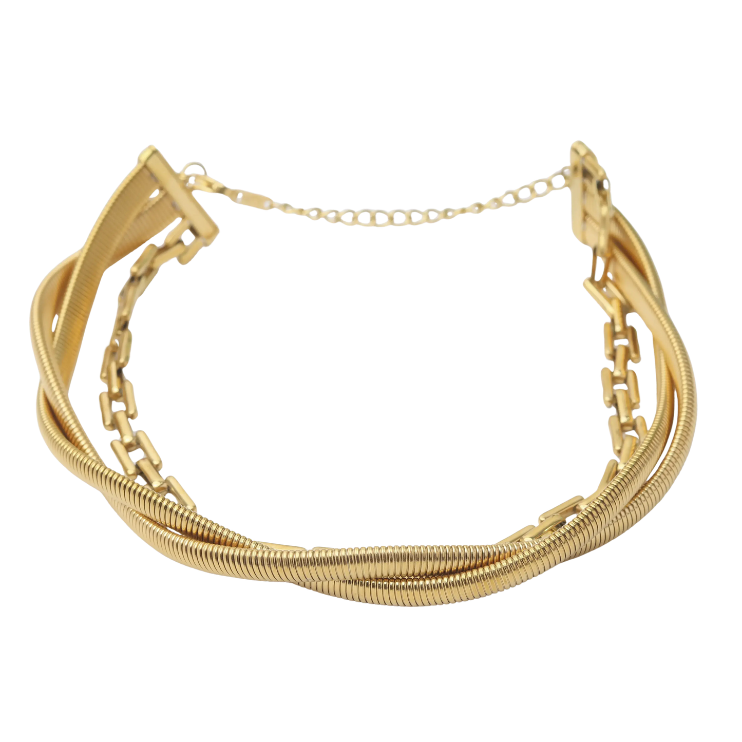 Twisted Choker with Link Chain