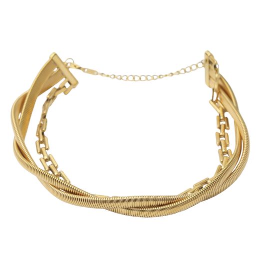 Twisted Choker with Link Chain