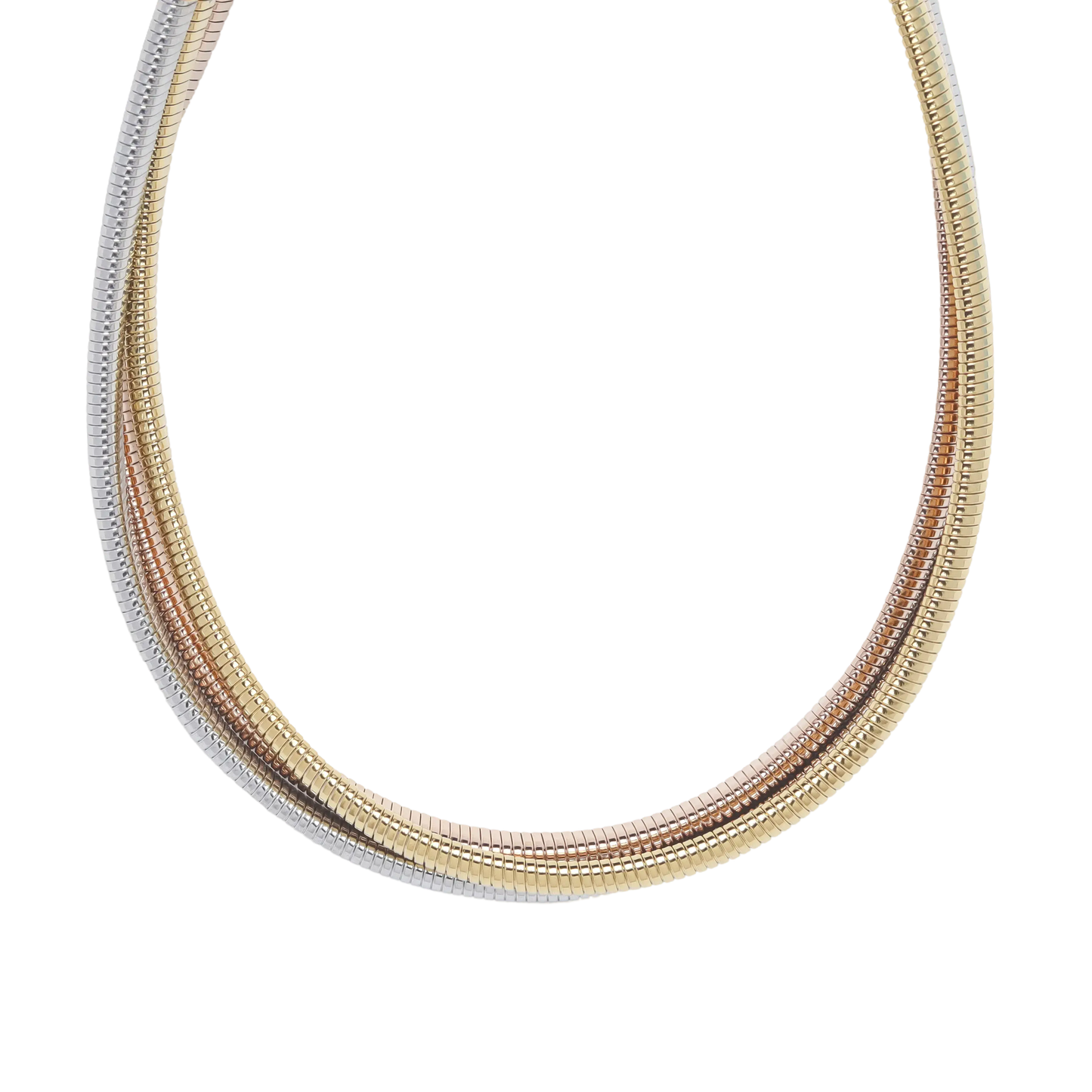 Tricolor Layered Choker