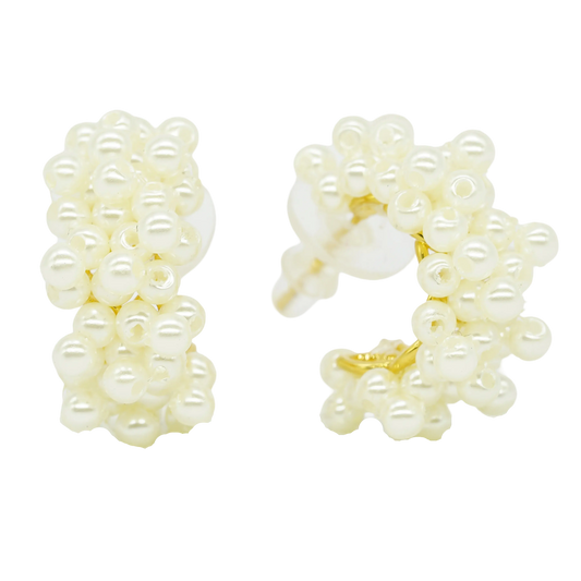 Cluttered Pearl Hoops