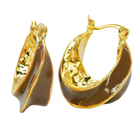 Enamel Hoops- Brown