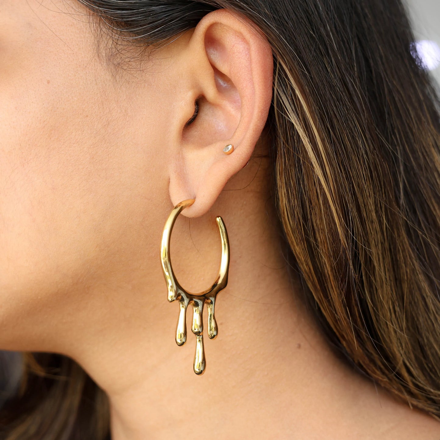 Drip Hoop Earrings