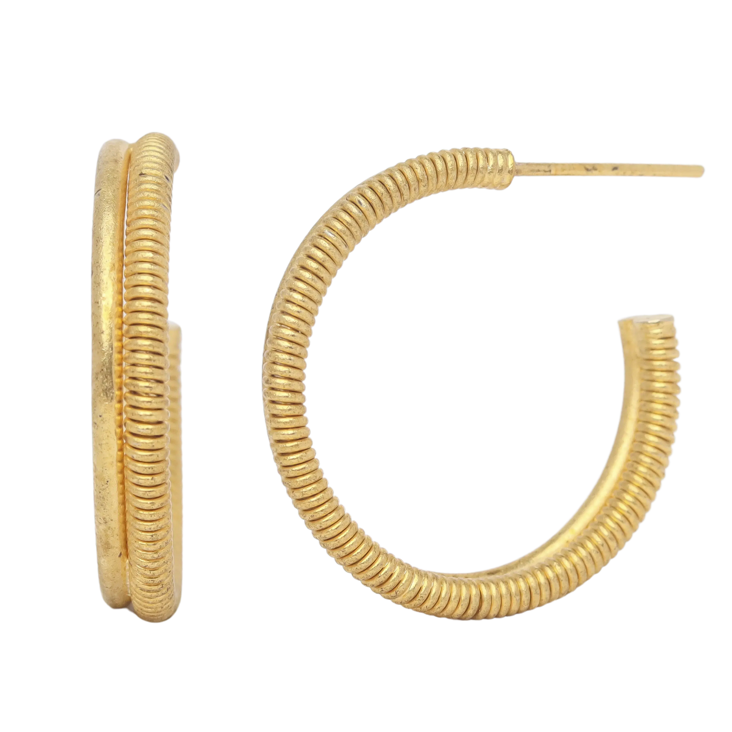 Handcrafted Texture Hoop Earrings