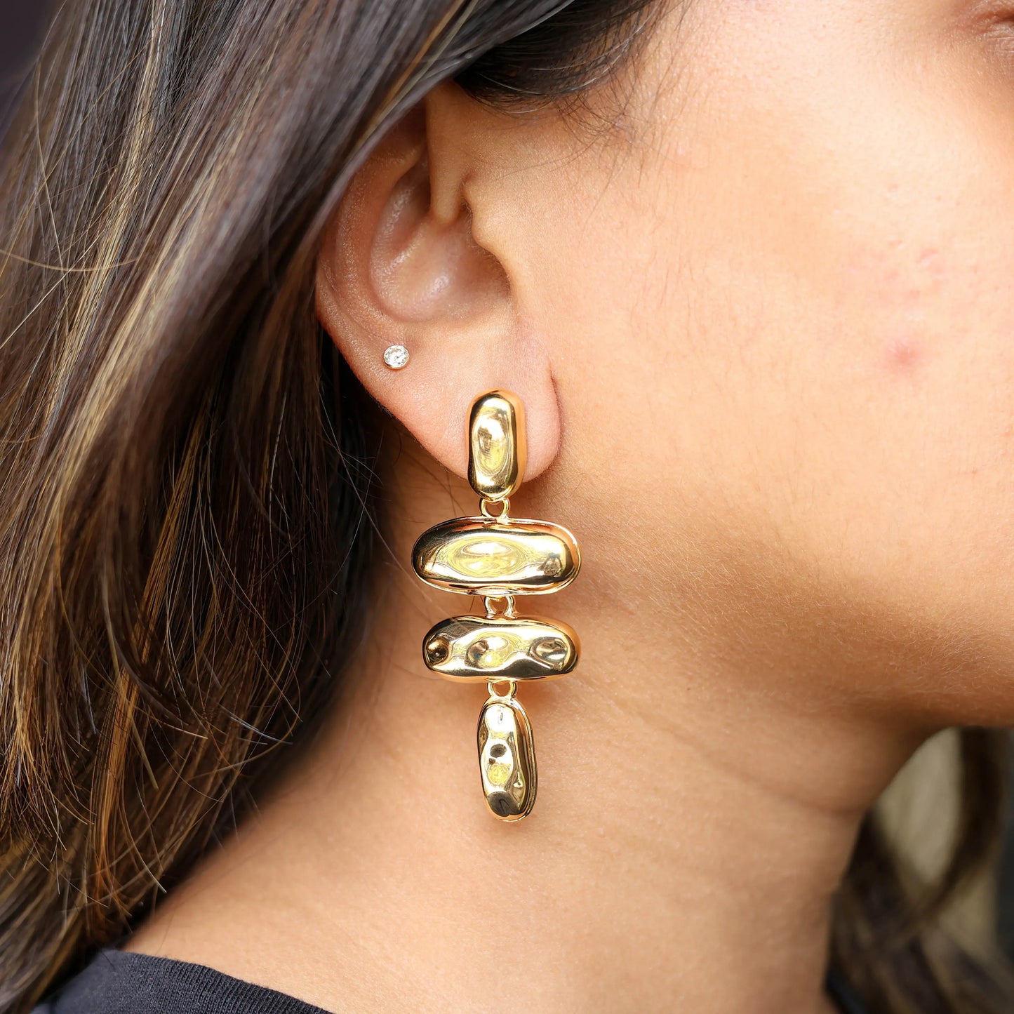 Glossy Dangle Earrings