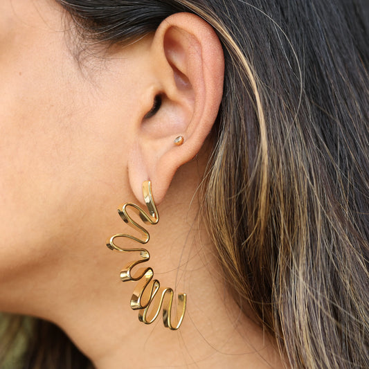 Ribbon Dangle Earrings