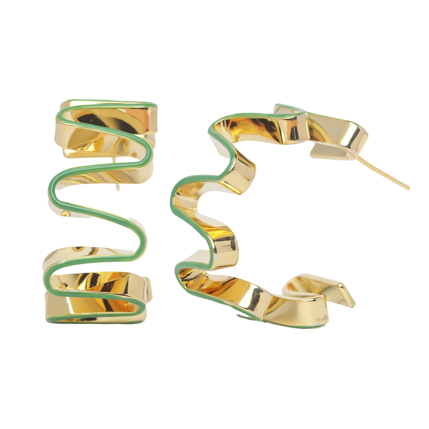 Wave Hoop Earrings