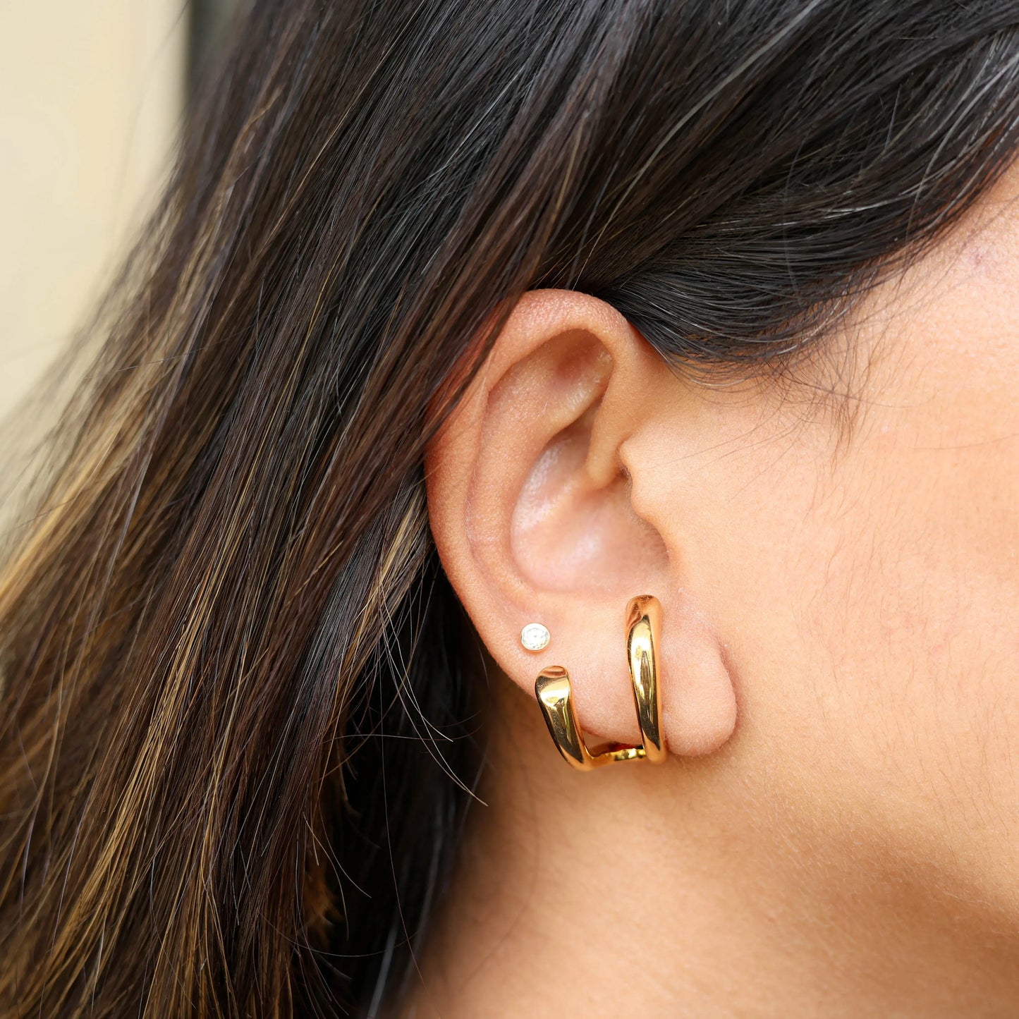 Layered Stud Earrings