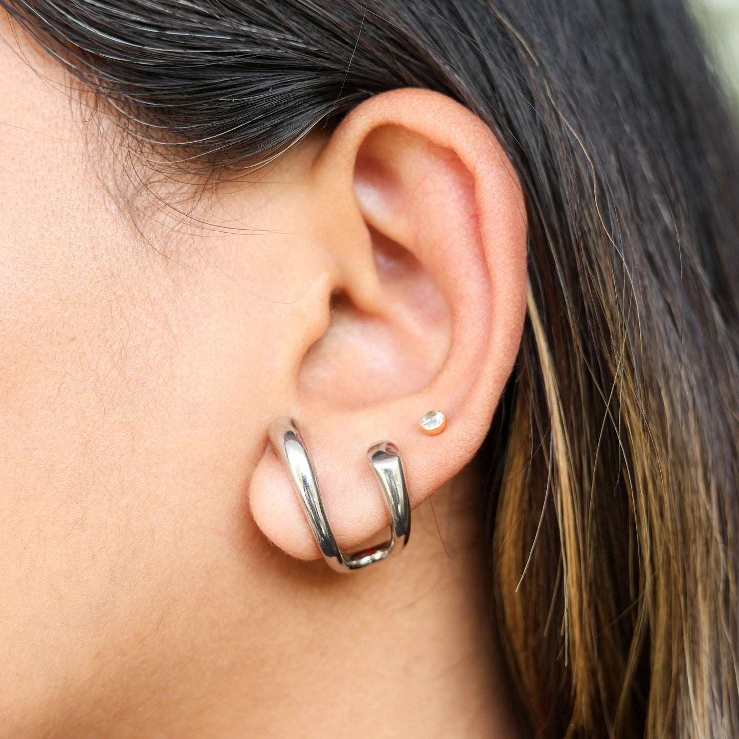 Layered Stud Earrings