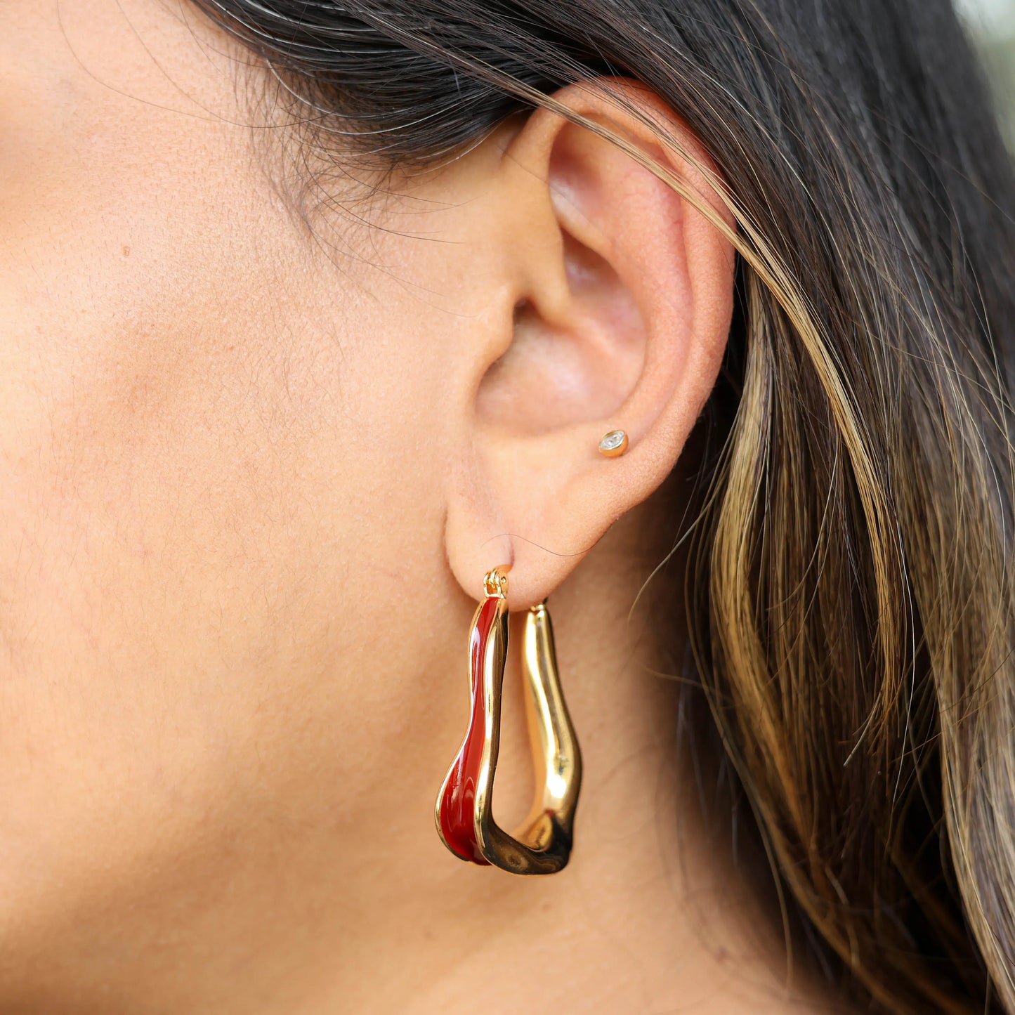 Luna Hoops- Maroon