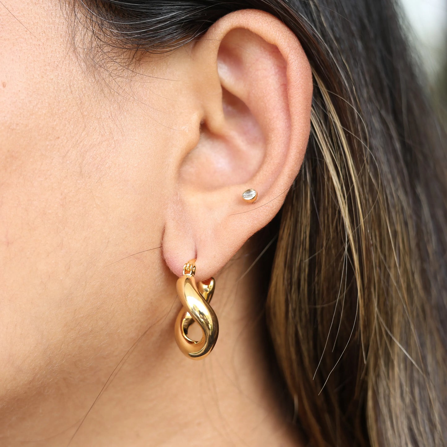 S Hoop Earrings