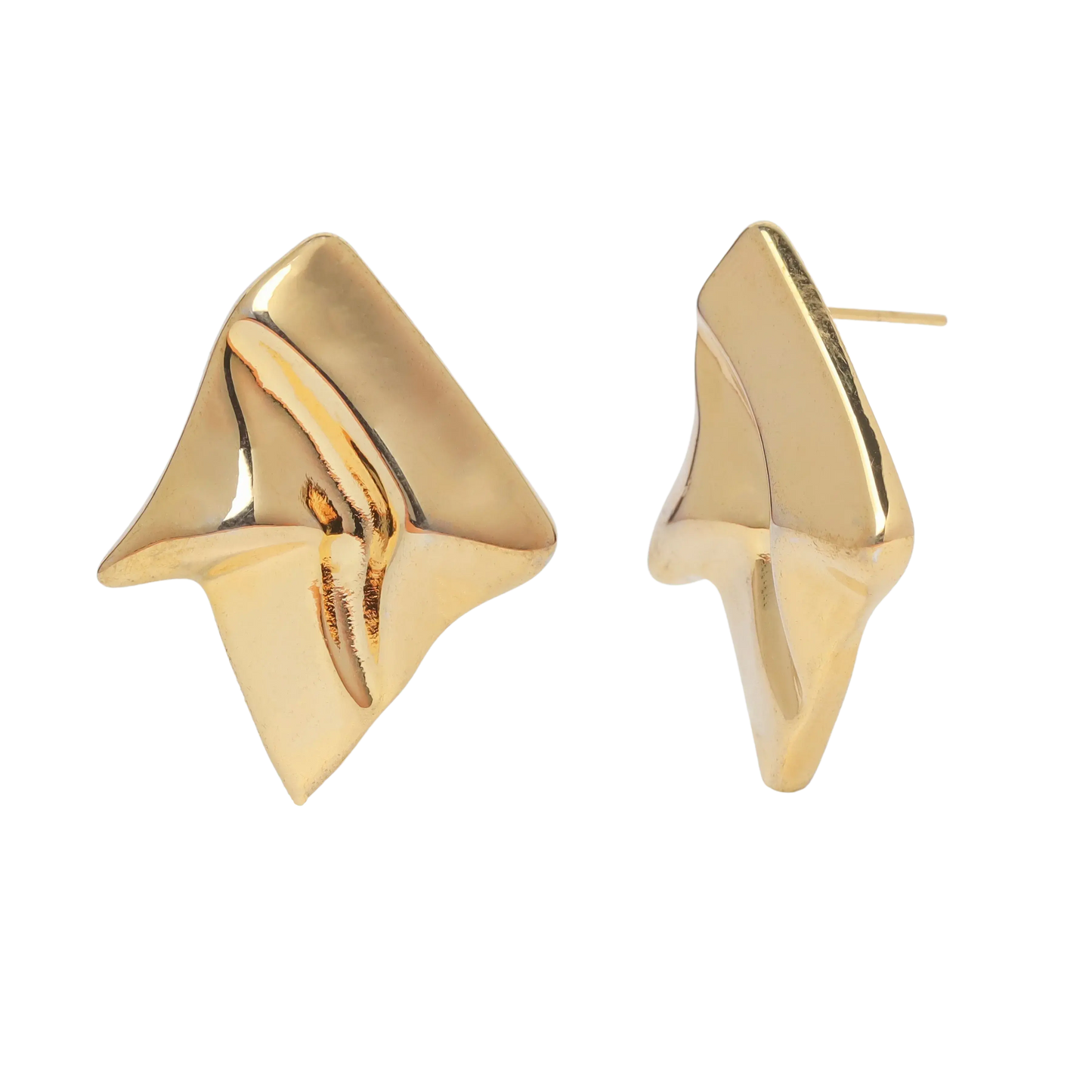 Solid Stud Earrings - Gold