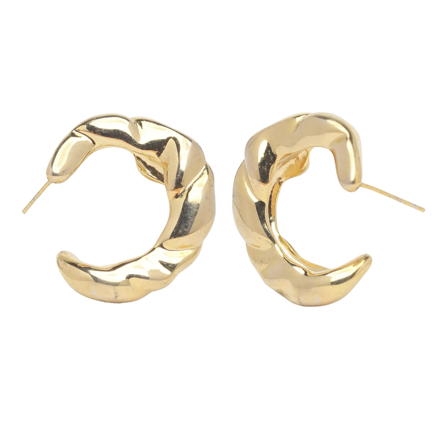Statement C Shape Stud Earrings