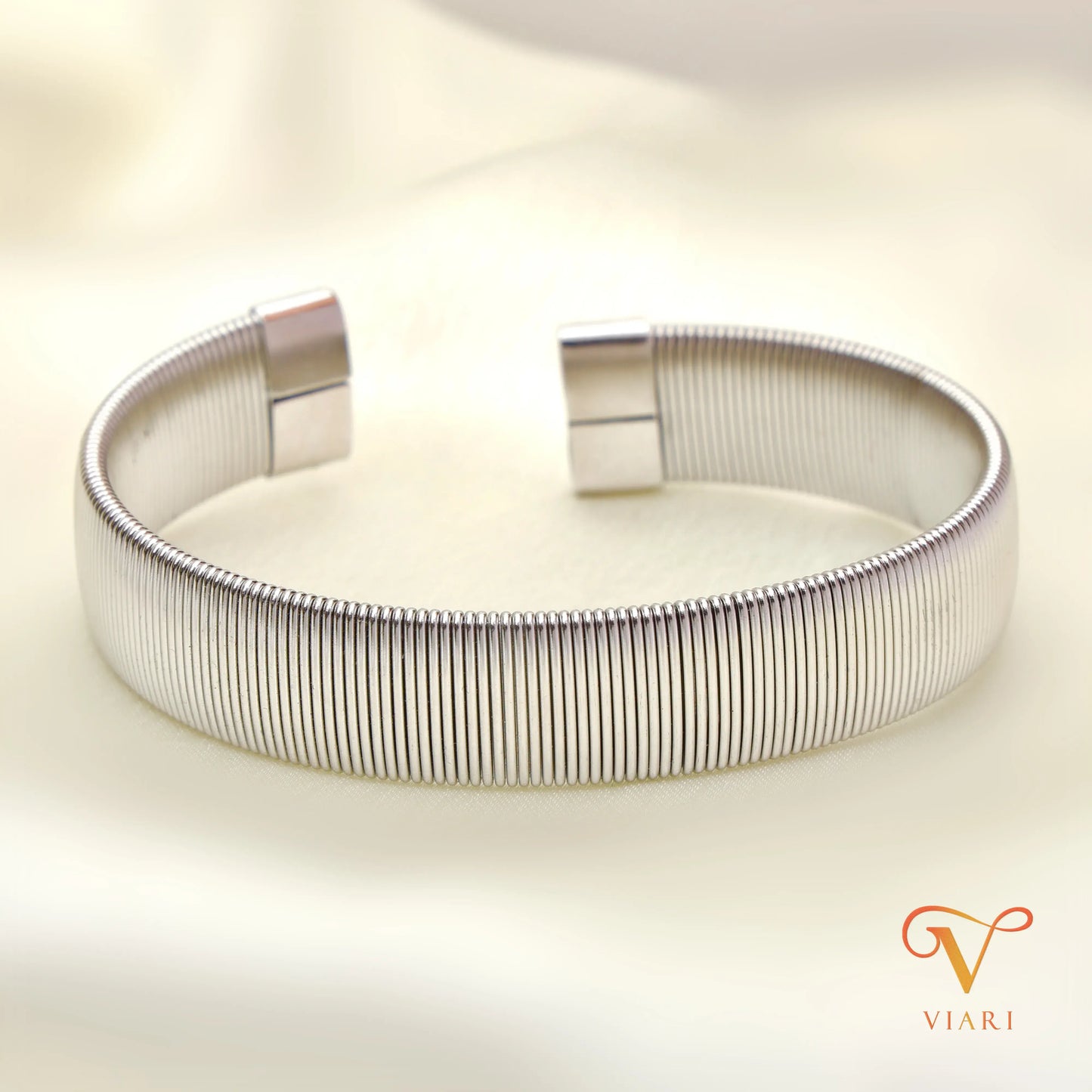 Rome Cuff Bangle - Silver