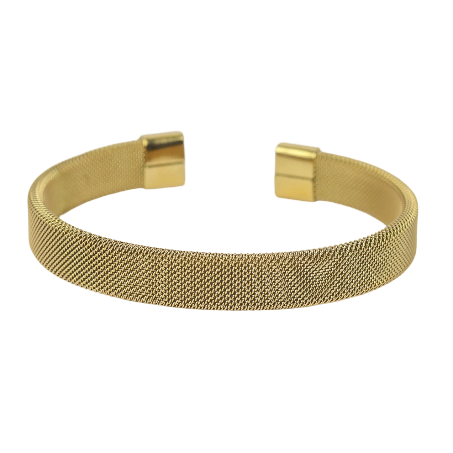 Mesh Cuff Bangle - Gold