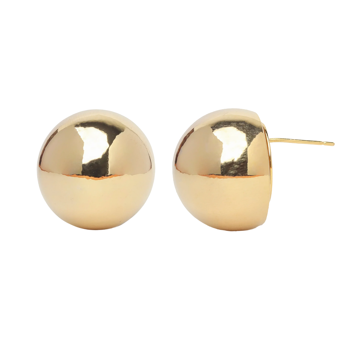 Glaze Ball Earrings - Gold