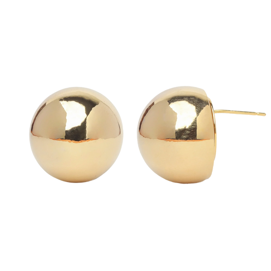Glaze Ball Earrings - Gold