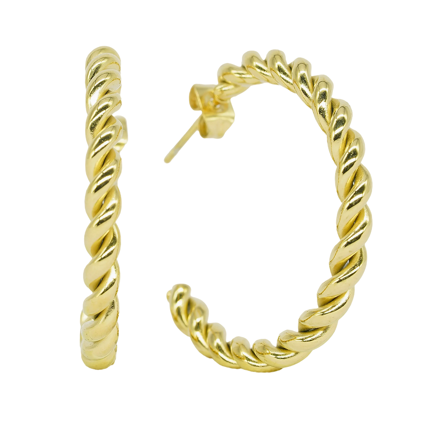 Rope Hoop Earrings Thin