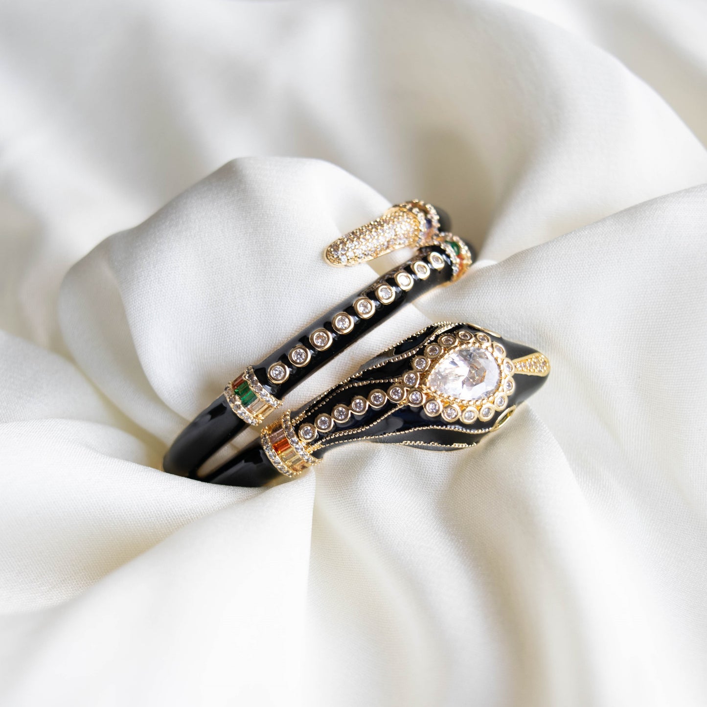Veronica Serpent Bangle with Cz