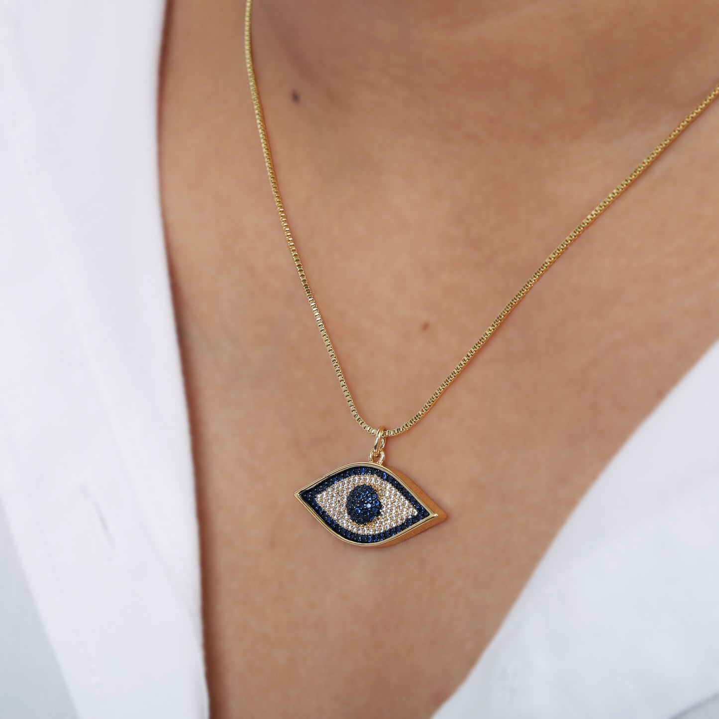 Evil Eye Chain - Green