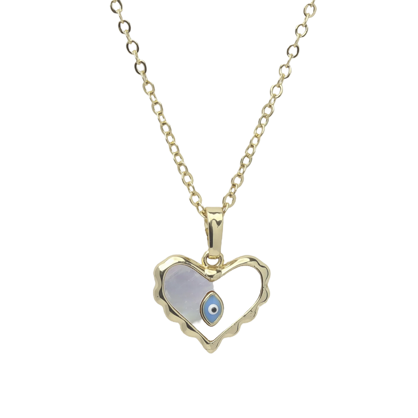 Mother Of Pearl Heart Chain