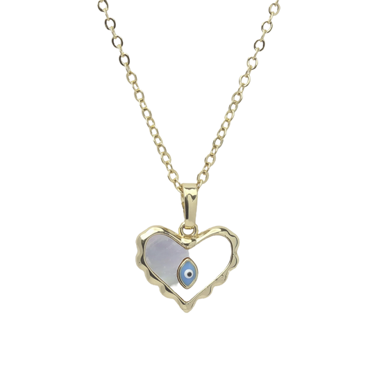 Mother Of Pearl Heart Chain