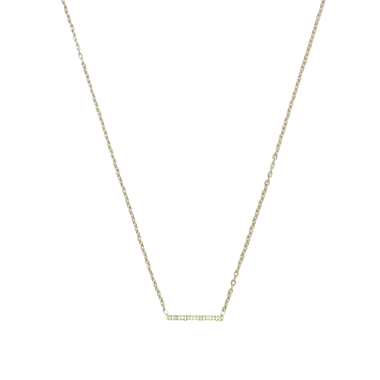 Green Stone Bar Chain