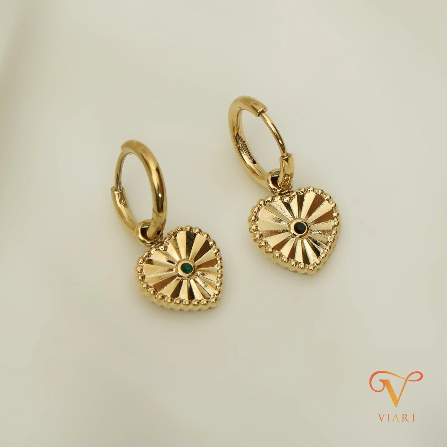 Heart Huggie Earrings