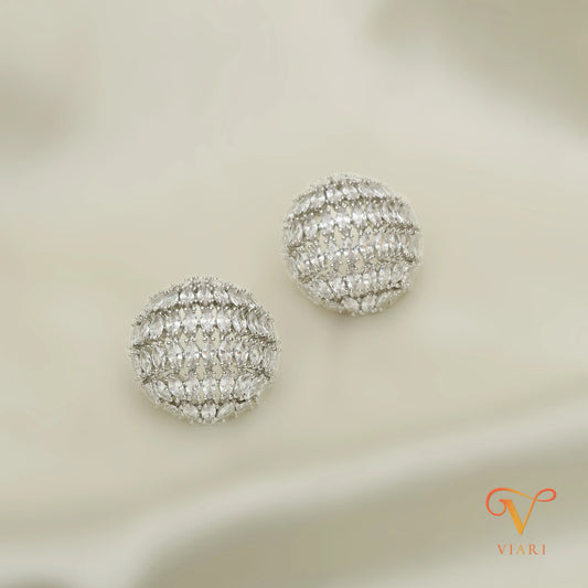 Cz Round Stud Earrings
