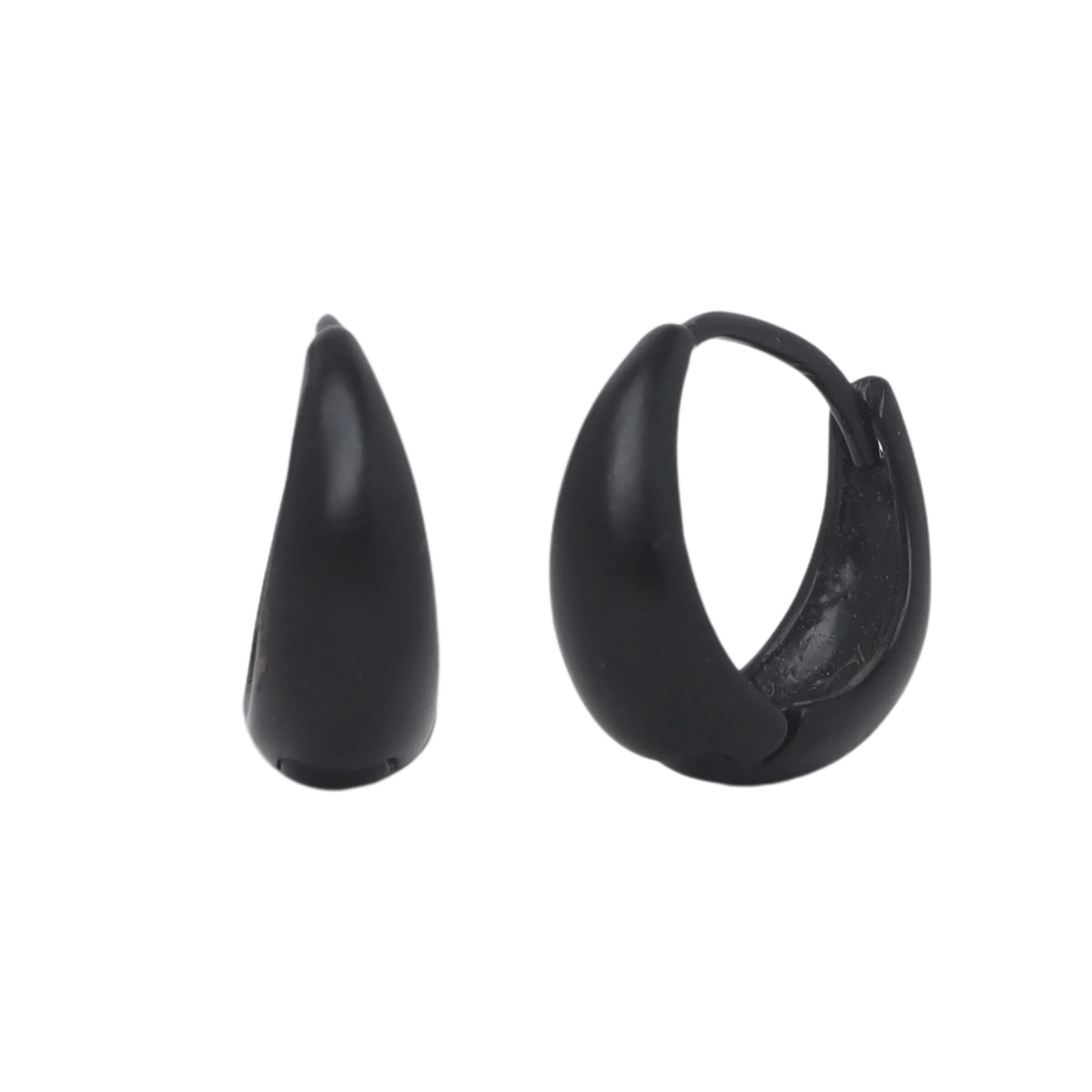 Mini Hoop Earrings - Black