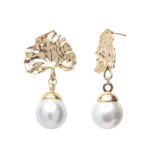Statement earrings with Pearl Danglers