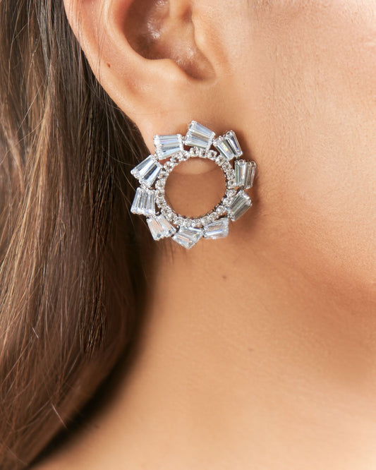 Whirlwind Crystal Stud Earrings