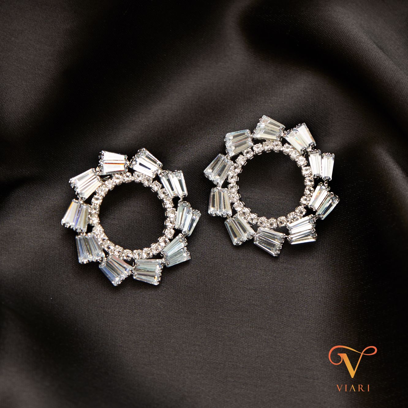 Whirlwind Crystal Stud Earrings