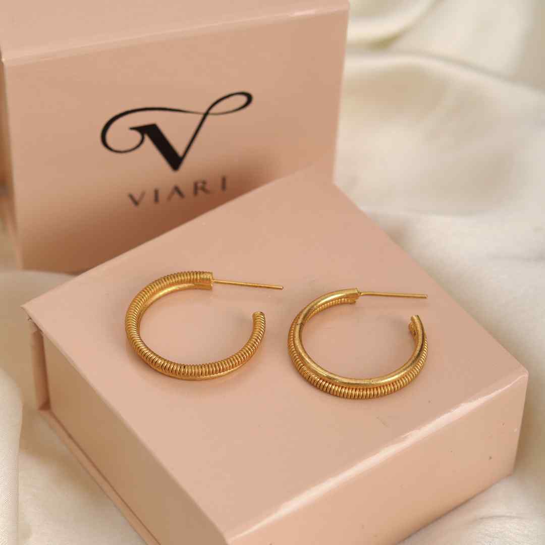 Handcrafted Texture Hoop Earrings