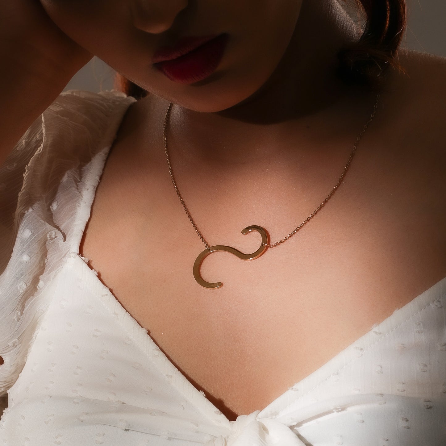Sideways Initial Necklace