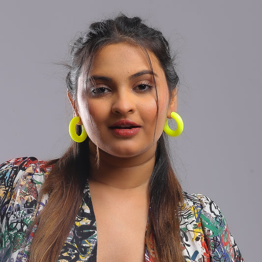 Solid Acrylic Hoop Earrings