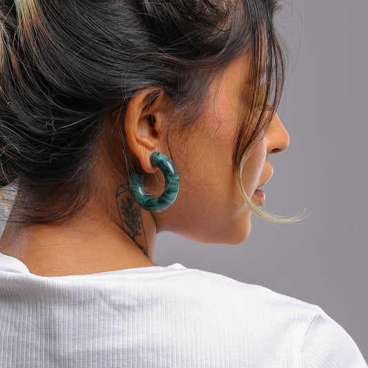 Solid Acrylic Hoop Earrings