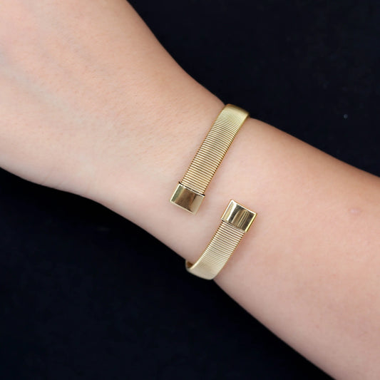 Ava Cuff Bangle - Gold