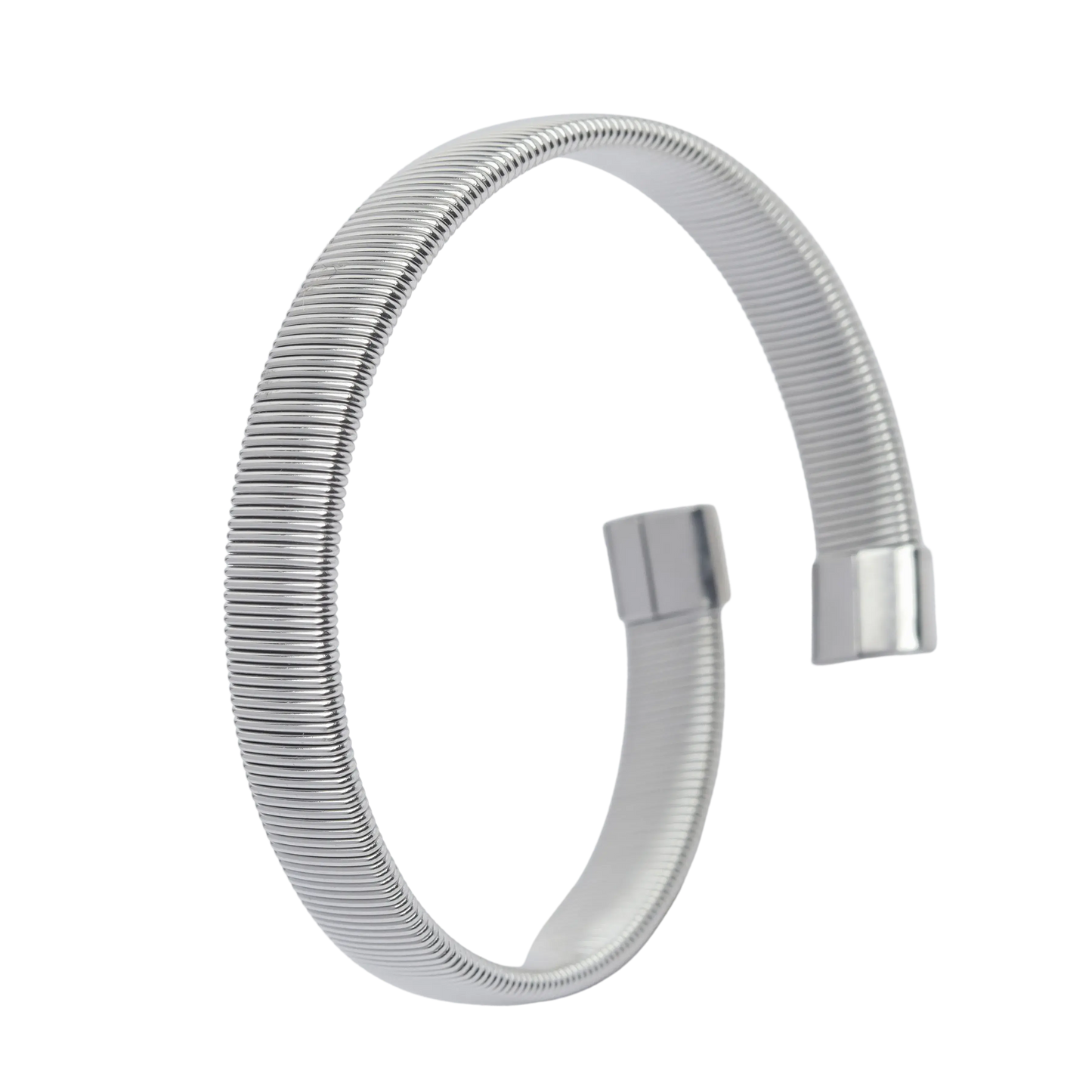 Ava Cuff Bangle - Silver