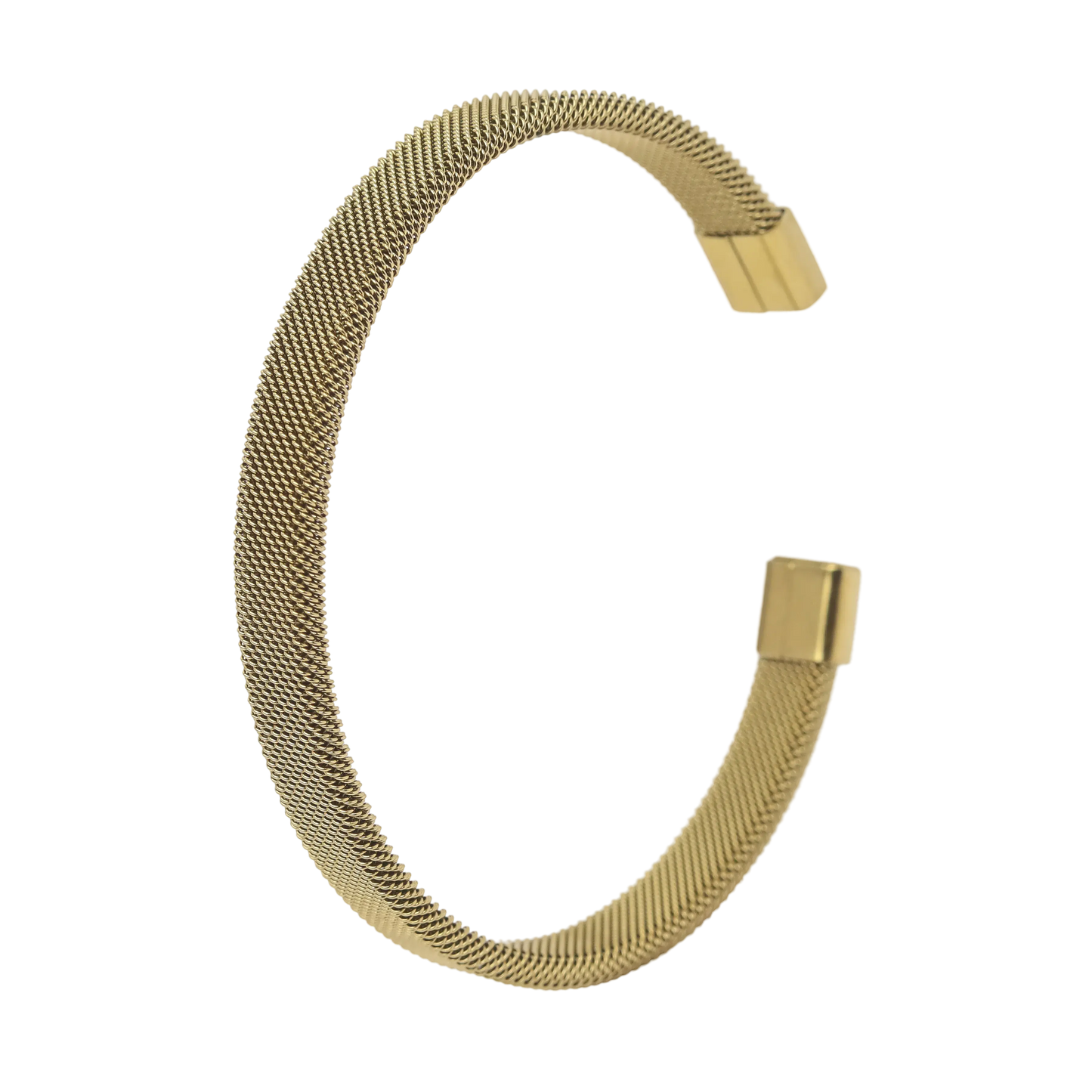 Mesh Cuff Bangle - Gold
