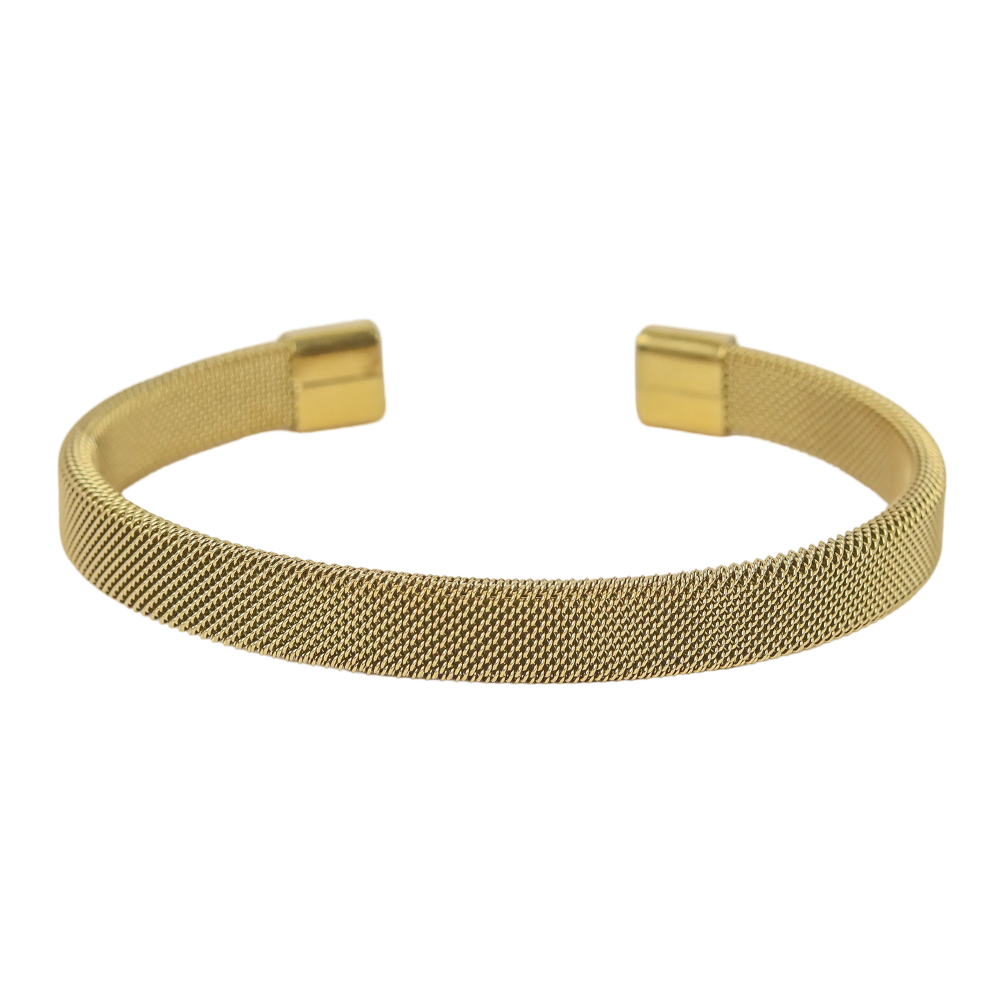 Mesh Cuff Bangle - Gold