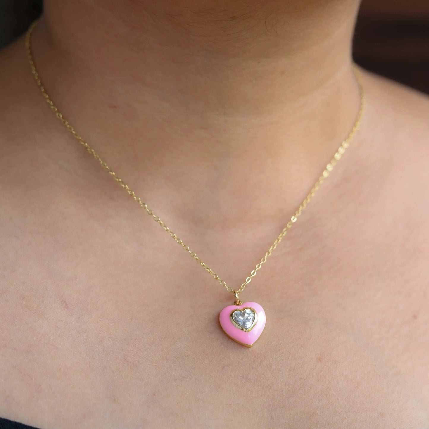 Pink Heart Necklace