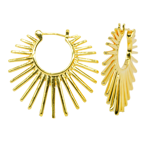 Beam Hoop Earrings