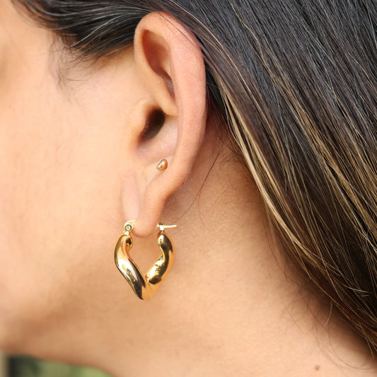 S Hoop Earrings