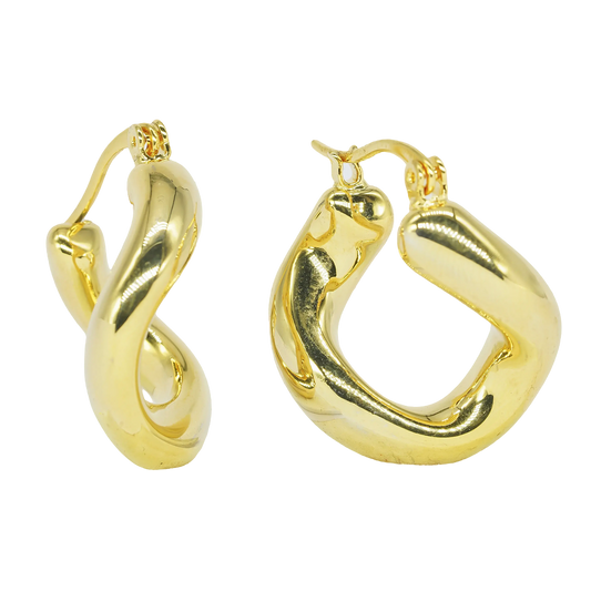S Hoop Earrings